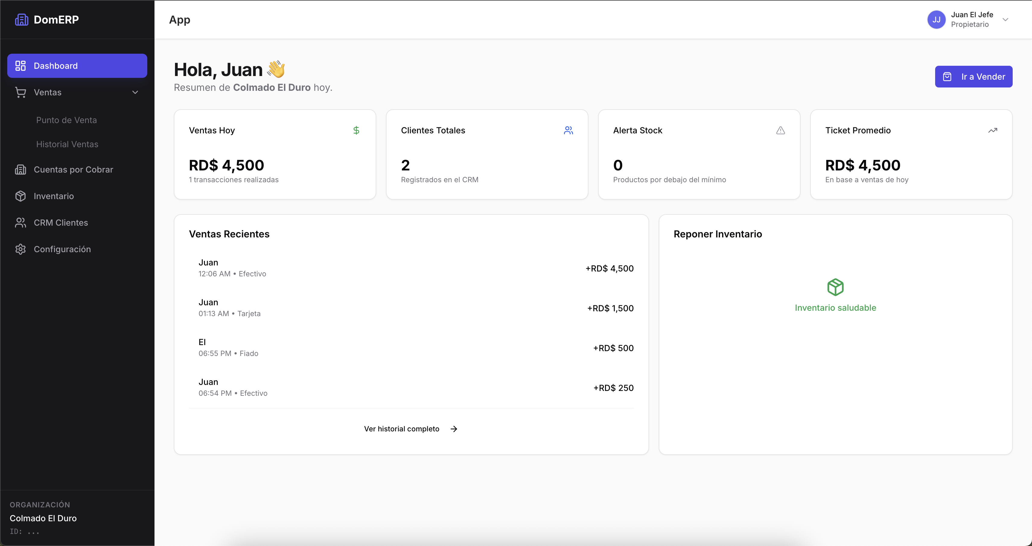 DomERP - Sistema SaaS